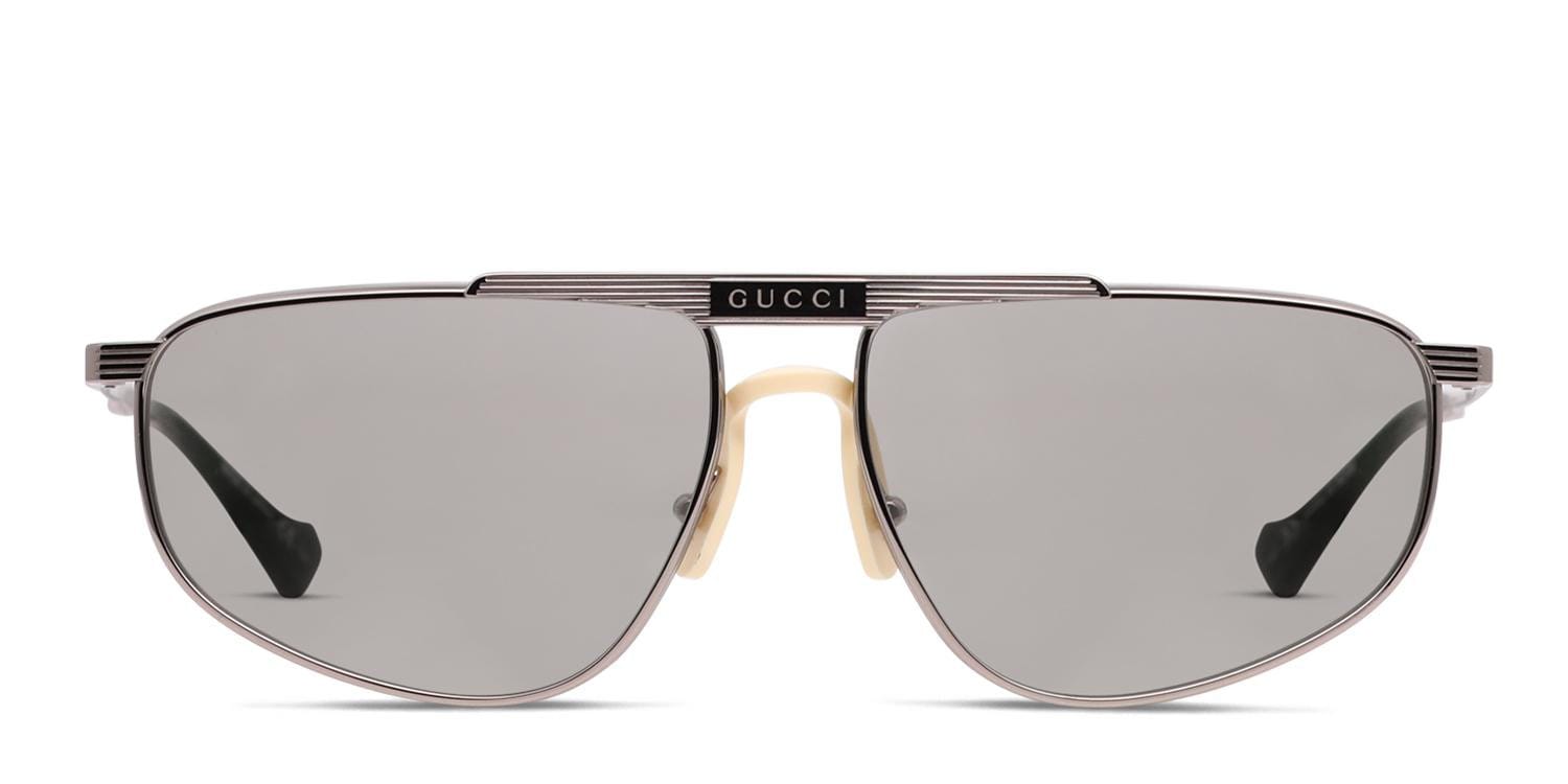 Gucci GG0841S Gunmetal Aviator Full Frame sunglasses - front