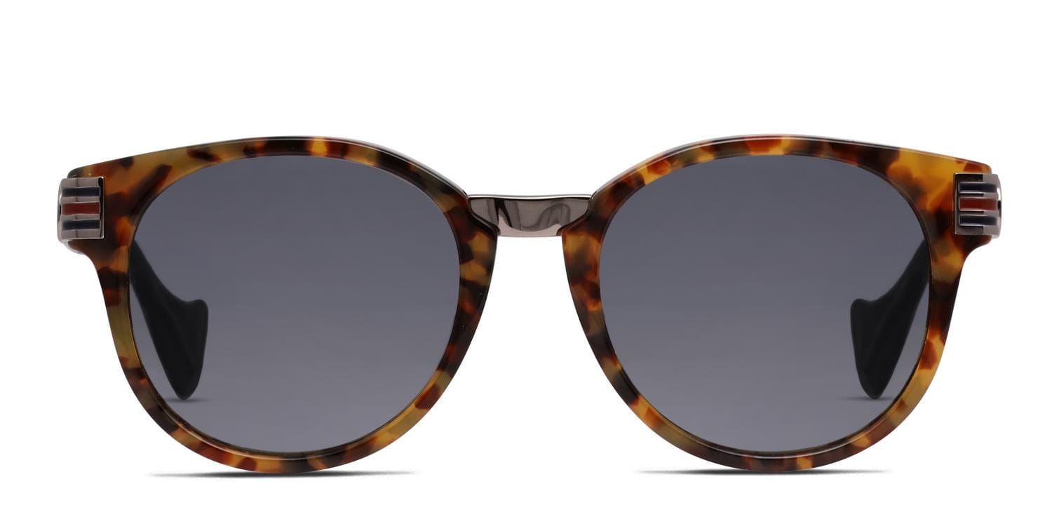 Gucci GG0586S Tortoise/Gunmetal Round Full Frame sunglasses - front