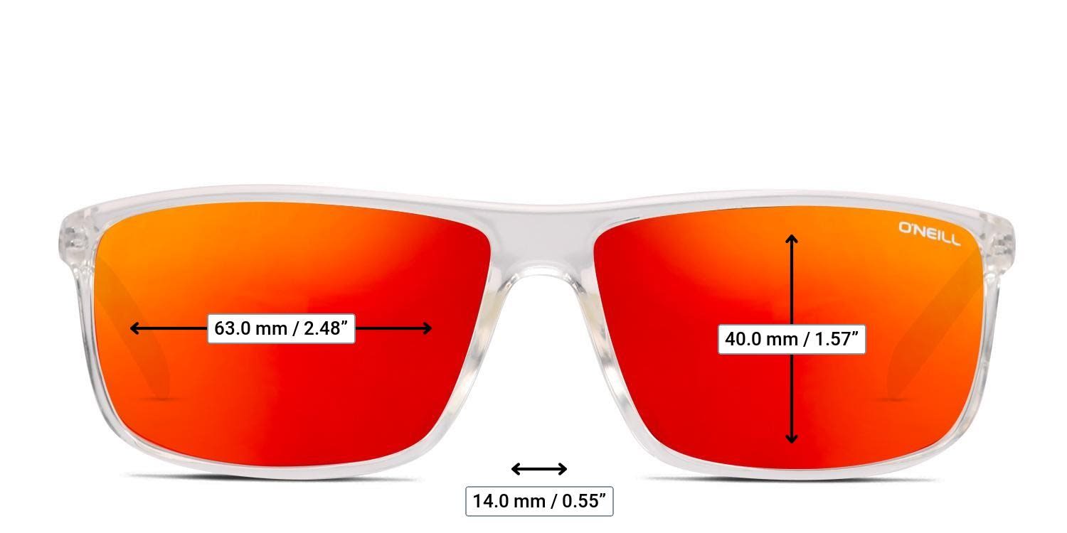 O'Neill ONS-9004 2.0 Clear, Red Prescription Sunglasses - 50% Off Lenses