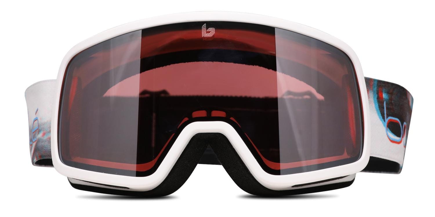 Bolle Nevada Jr. Kids White Snow Goggles Prescription Sunglasses