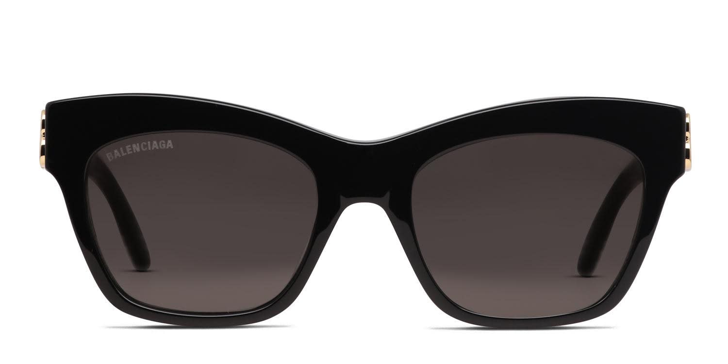 Balenciaga BB0132S Shiny Black glasses - Shiny Black - Frontal View