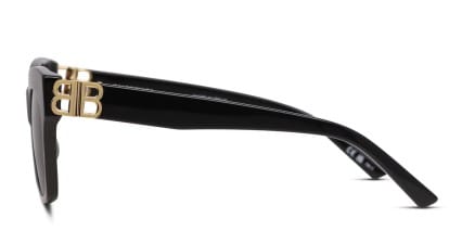 Balenciaga BB0132S Shiny Black glasses - Shiny Black - Side View