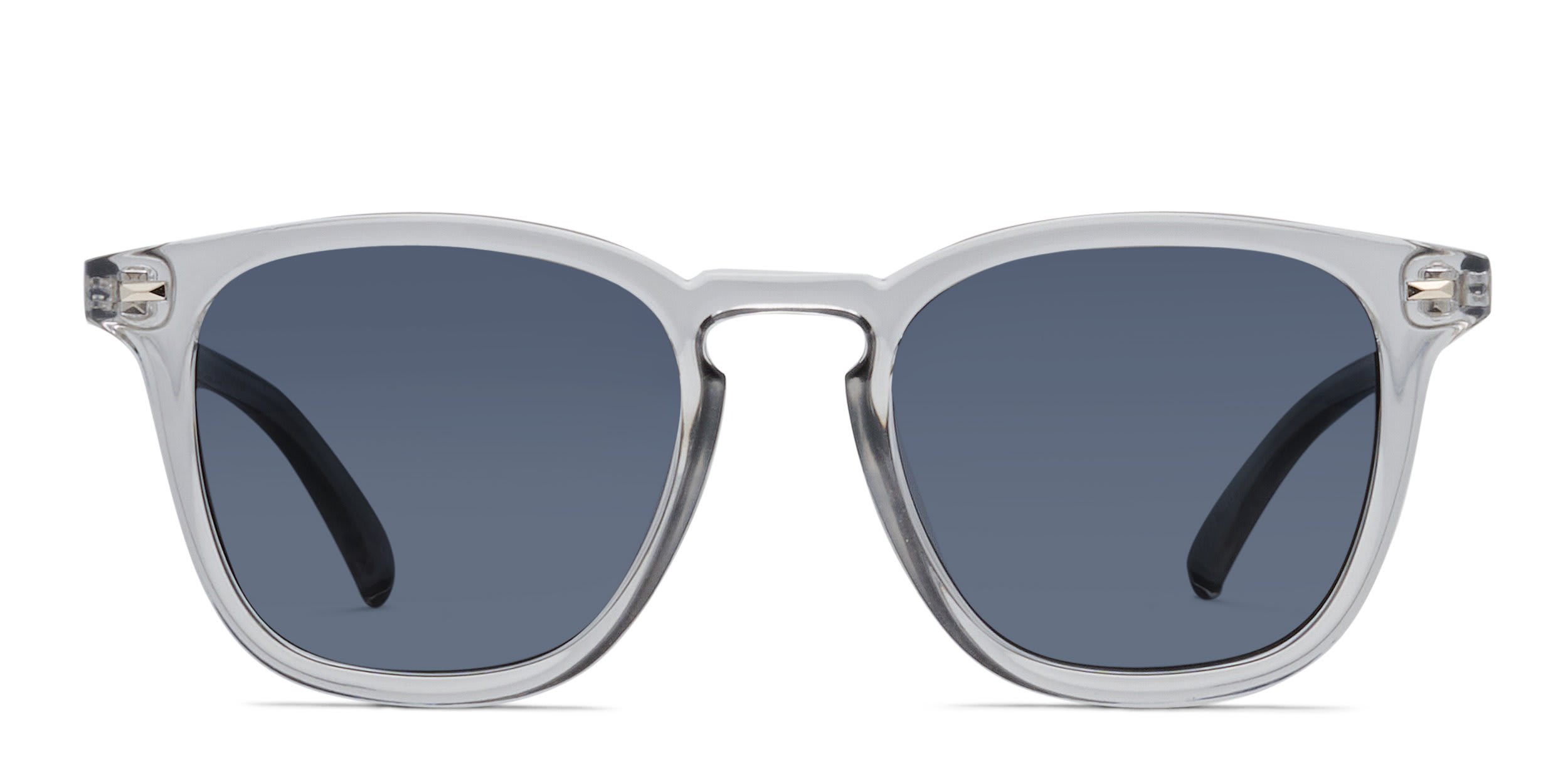 Le Specs No Biggie Gray, Clear glasses - Gray / Clear - Frontal View