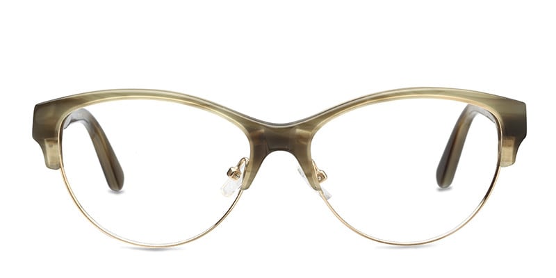 Calvin Klein CK7356 Olive NA Cat Eye Full Frame eyeglasses - front