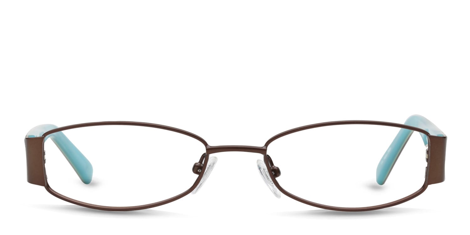Guess GU9028 Brown w/Turquoise Oval Full Frame eyeglasses - front