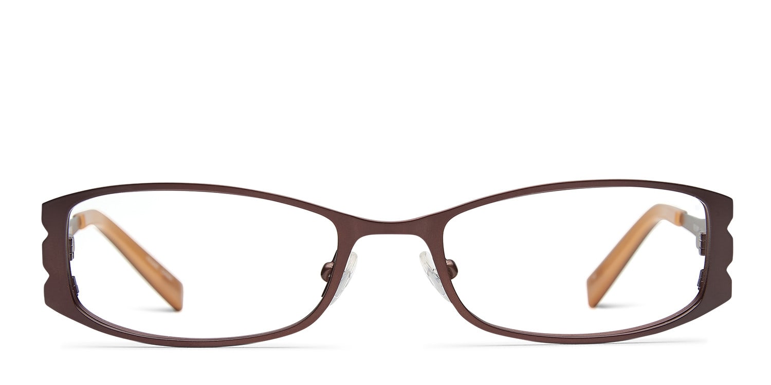 Converse Free Spirit Brown Rectangle Full Frame eyeglasses - front