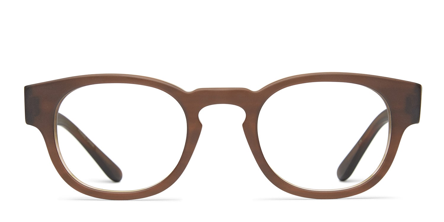 Converse Z001 UF Matte Brown Round Full Frame eyeglasses - front