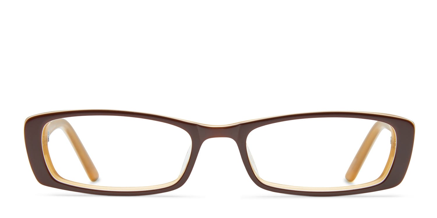 Cosmopolitan Book Smart Brown Rectangle Full Frame eyeglasses - front