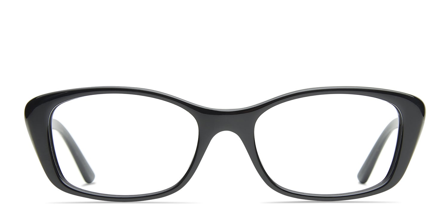 DKNY 4661 Black Cat Eye, Geometric Full Frame eyeglasses - front