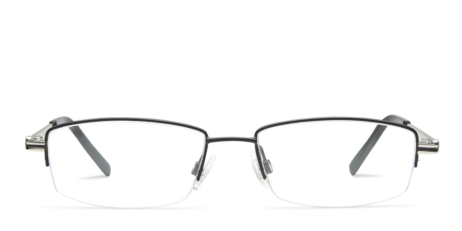 Timberland TB1525 Black NA Rectangle Half Frame eyeglasses - front