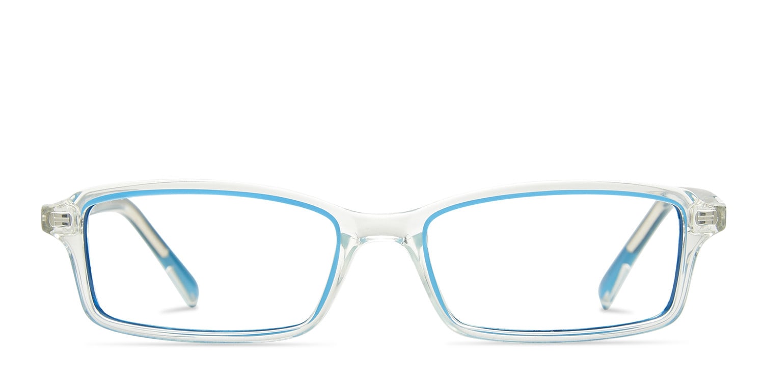 Just Cavalli JC531 Clear w/Teal NA Rectangle Full Frame sunglasses - front