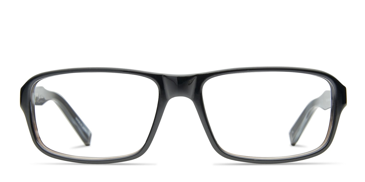 John Varvatos V340 Black Square Full Frame eyeglasses - front