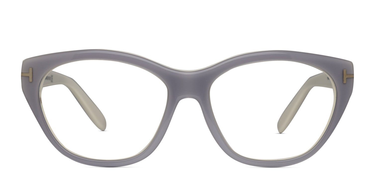 Tom Ford TF4270 Gray w/White Oversized, Geometric Full Frame eyeglasses - front