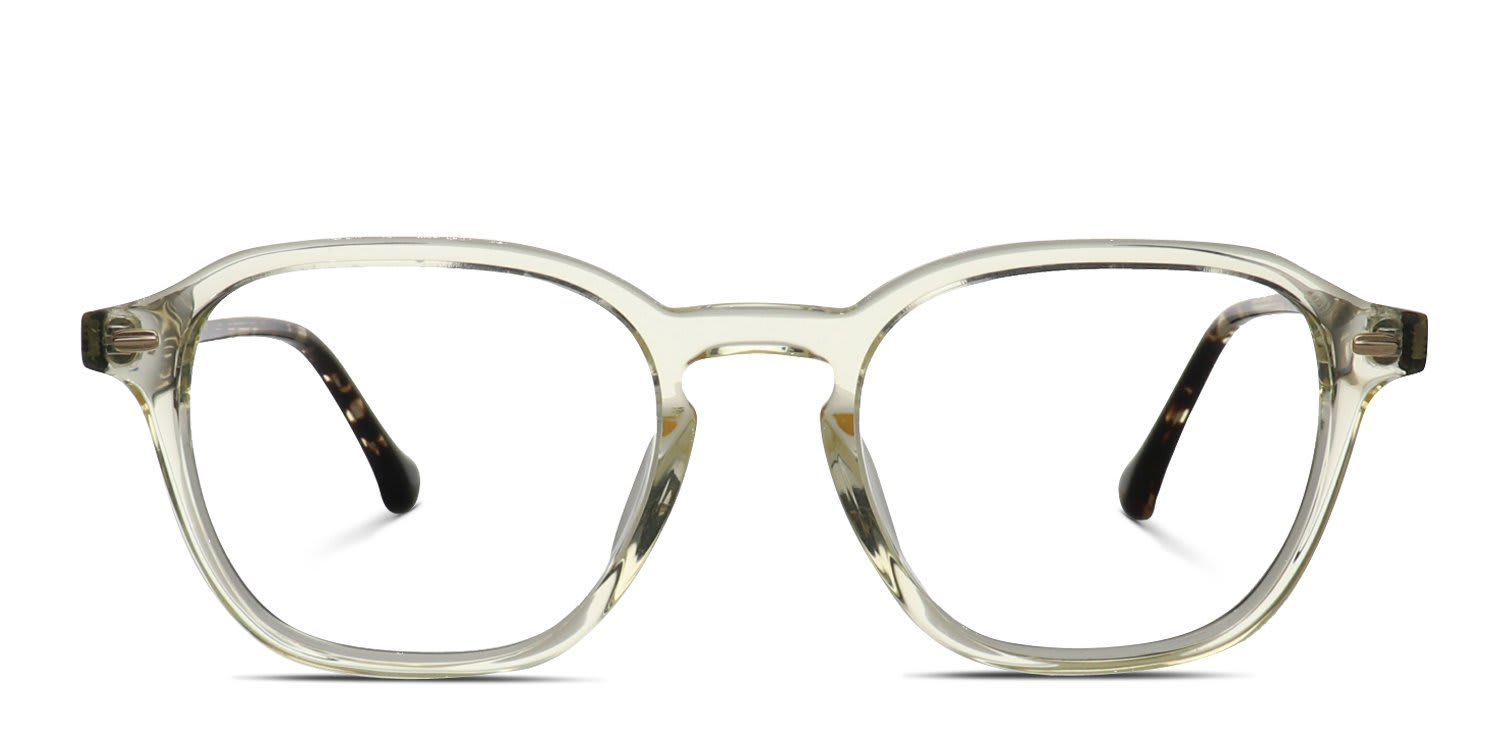 Belvie Dejar Yellow, Clear glasses - Yellow / Clear - Frontal View