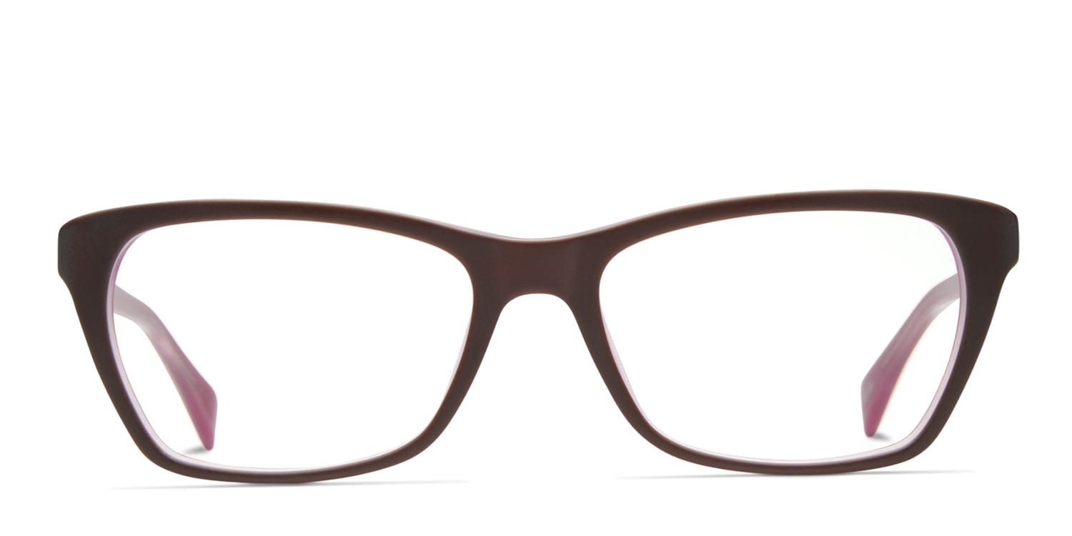 Ray-Ban 5298 Brown w/Purple Cat Eye Full Frame eyeglasses - front