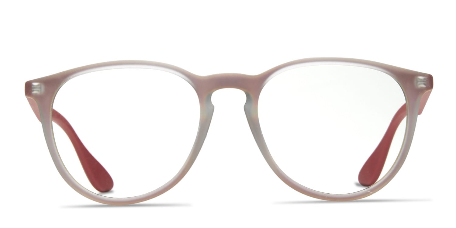 Ray-Ban 7046 Light Red w/Red NA Round Full Frame eyeglasses - front