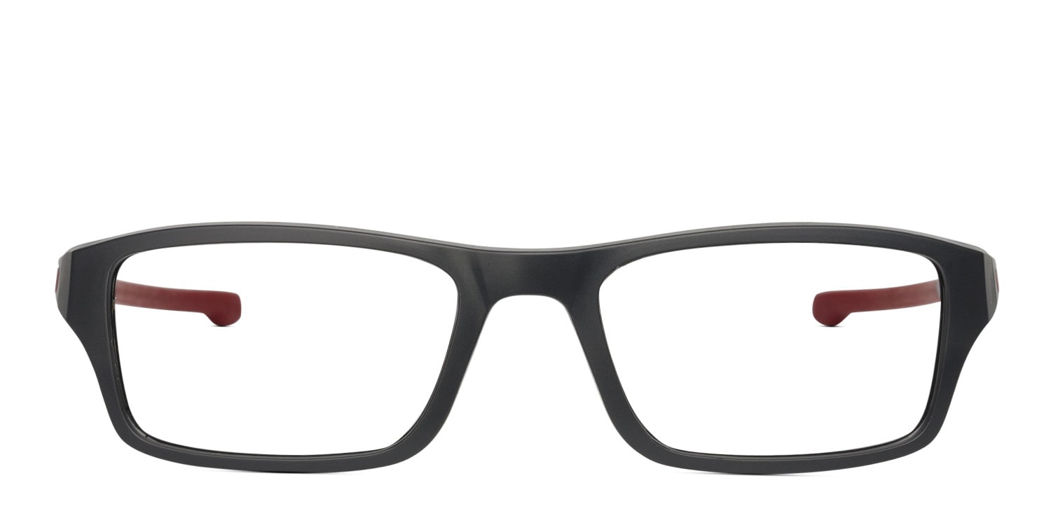 Oakley Chamfer Gray Rectangle Full Frame eyeglasses - front