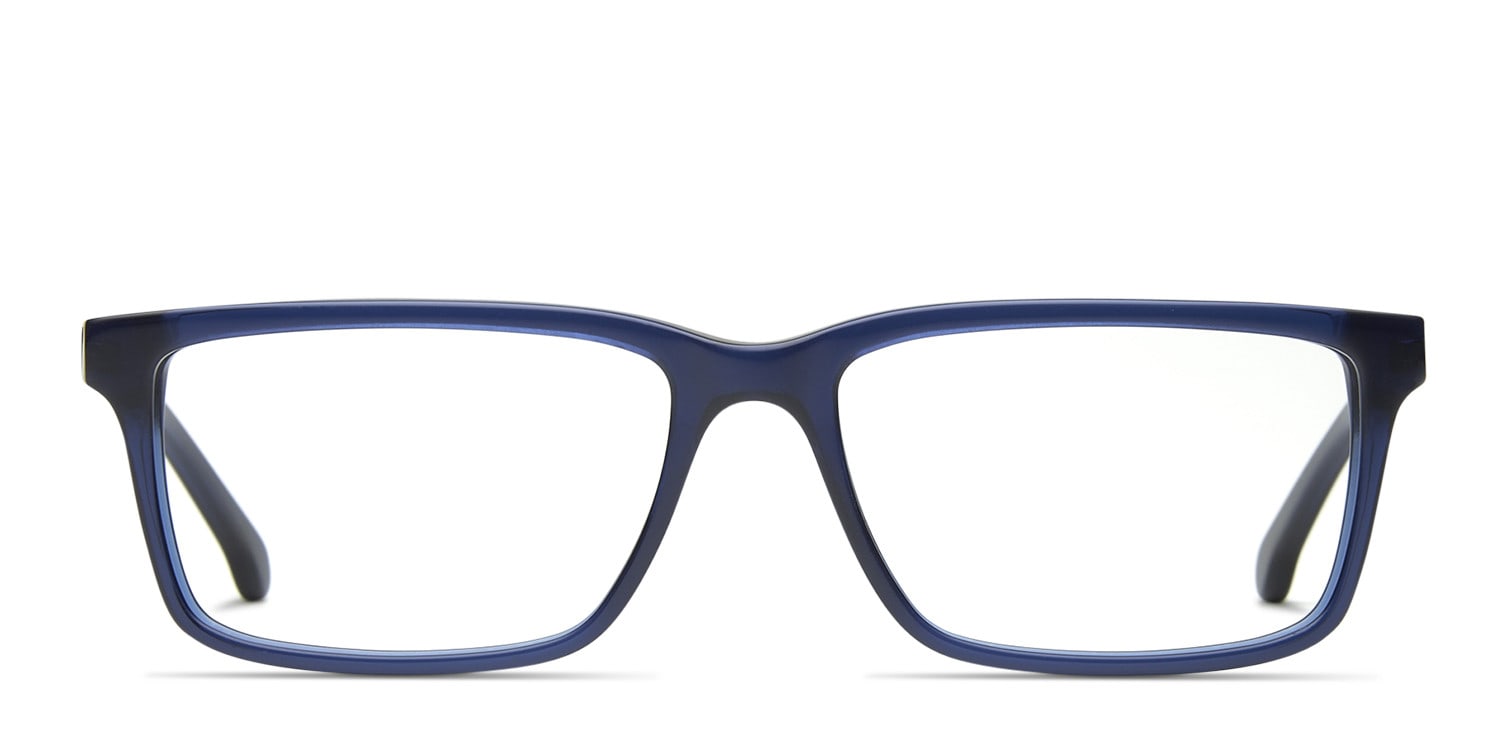 Brooks Brothers 2019 Dark Blue Rectangle, Square Full Frame eyeglasses - front