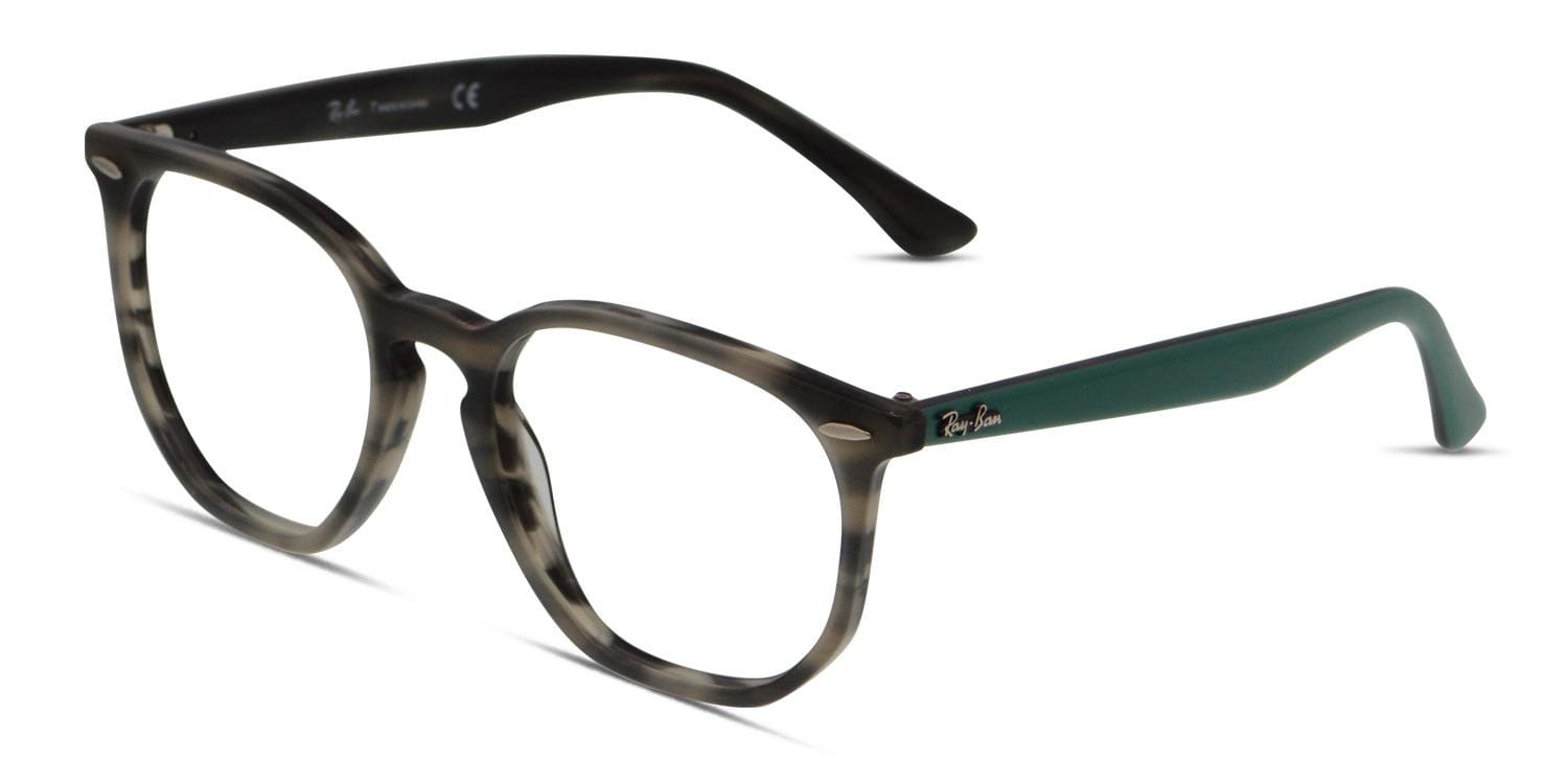 Ray-Ban 7151 Gray/Tortoise/Green Prescription Eyeglasses