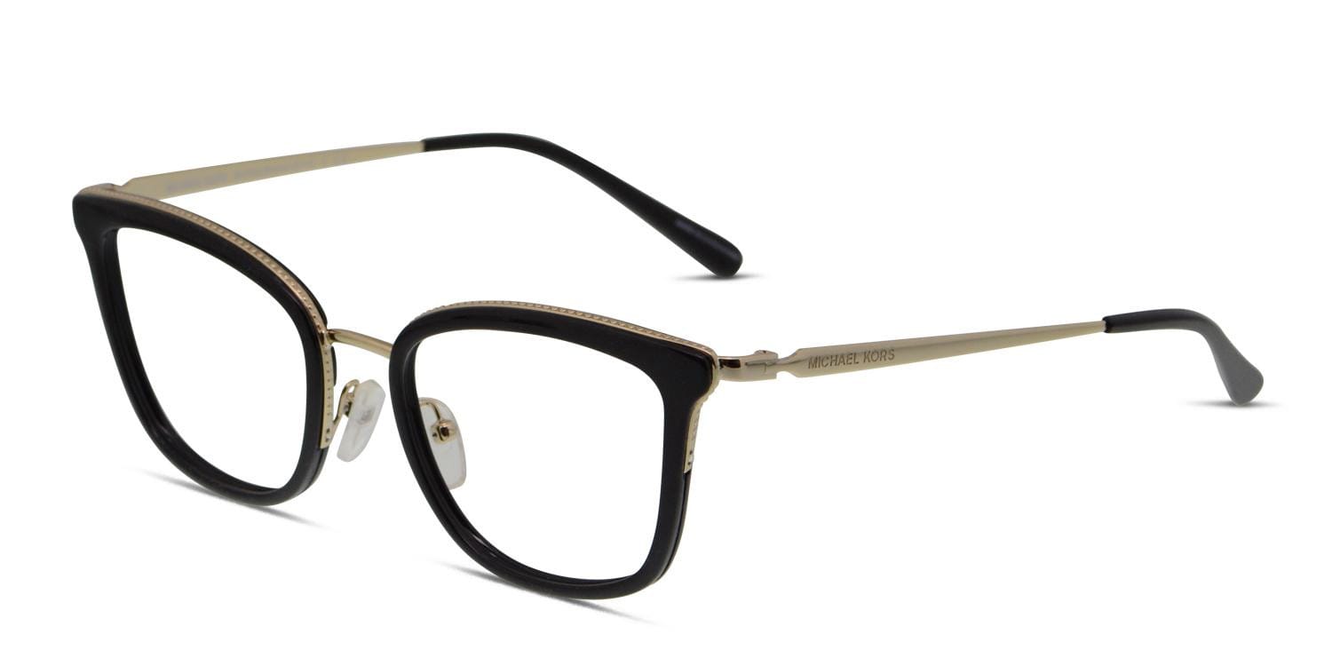 Michael Kors Mk3032 Coconut Grove Black Gold Prescription Eyeglasses