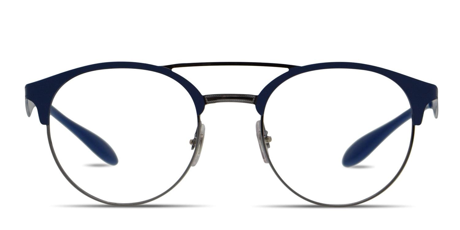 Ray-Ban RX3545V Blue/Silver Round, Browline, Aviator Full Frame eyeglasses - front