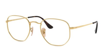Ray-Ban RX6448 Gold glasses - Gold - Angle View