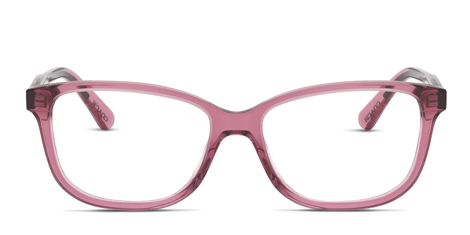 Coach HC6143 Clear Purple/Pink Rectangle Full Frame eyeglasses - front