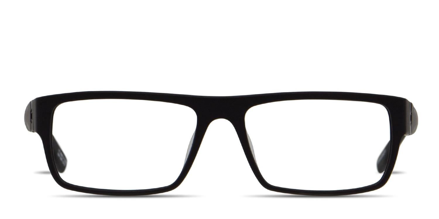 Spy Vaughn Black Rectangle Full Frame eyeglasses - front