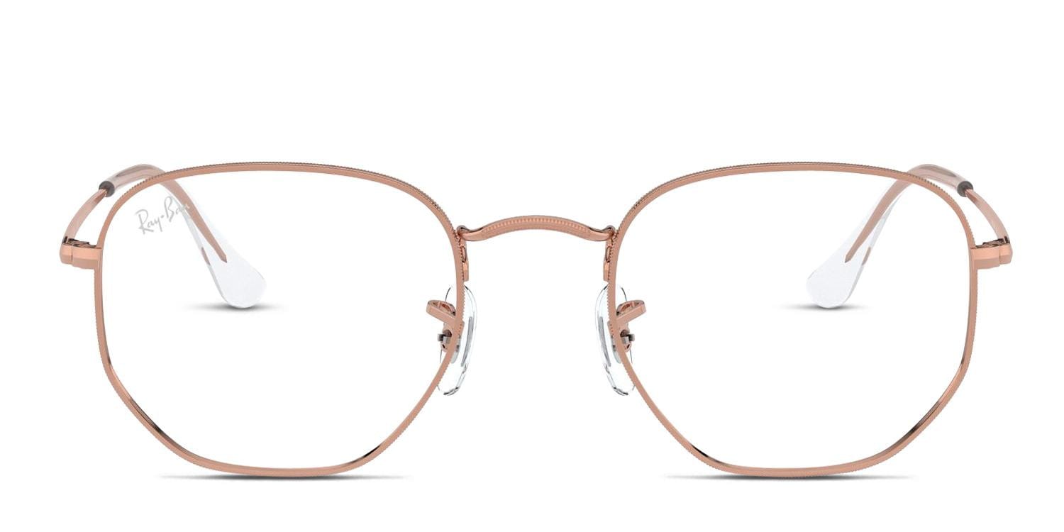 Ray-Ban RX6448 Rose Gold glasses - Rose Gold - Frontal View