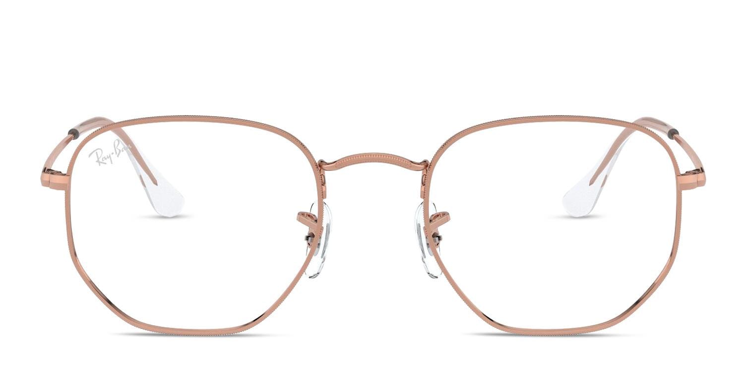 Ray-Ban RX6448 Rose Gold glasses - Rose Gold - Frontal View