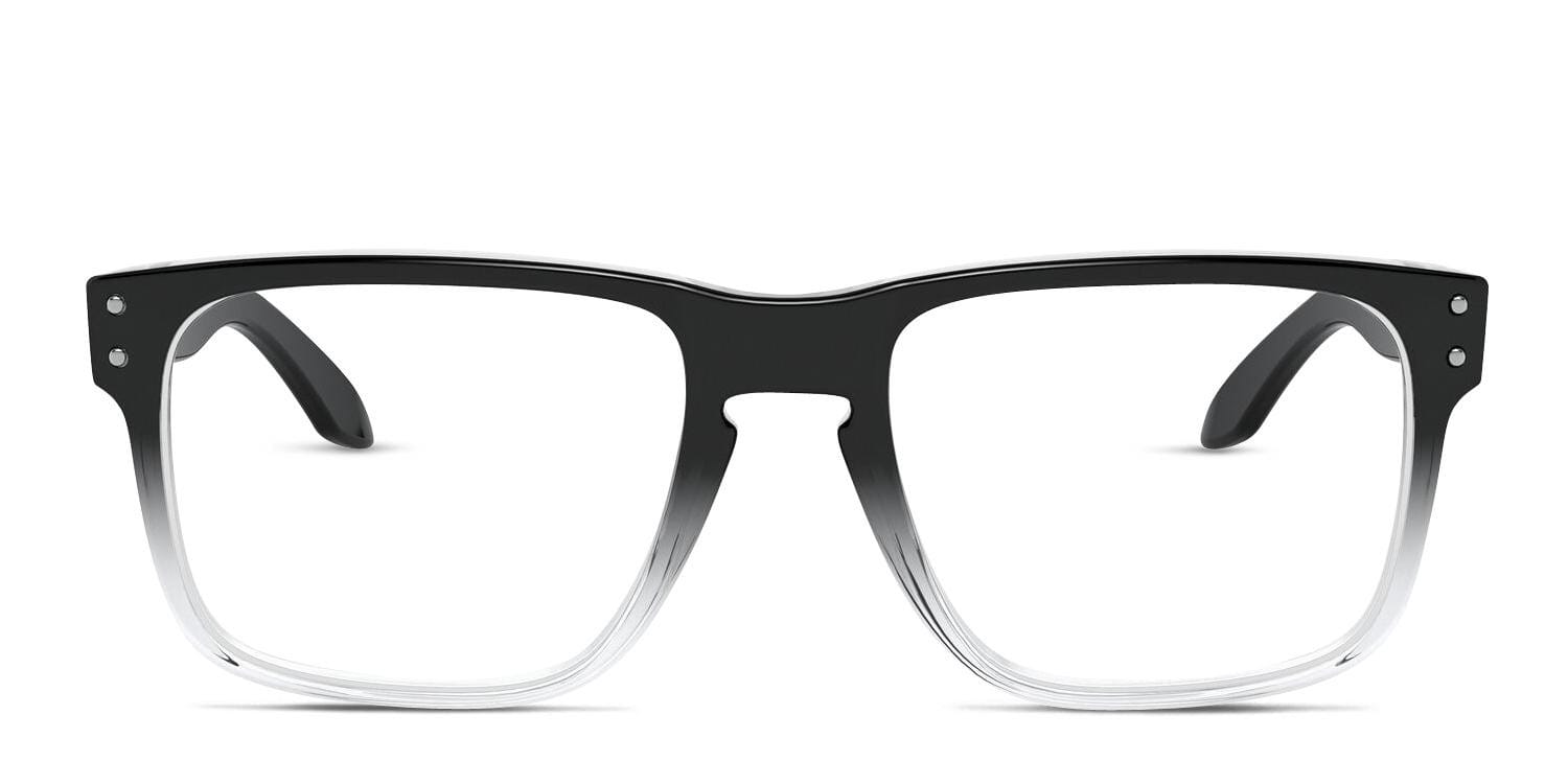 Oakley OX8156 Holbrook RX Shiny Black/Clear Square Full Frame eyeglasses - front