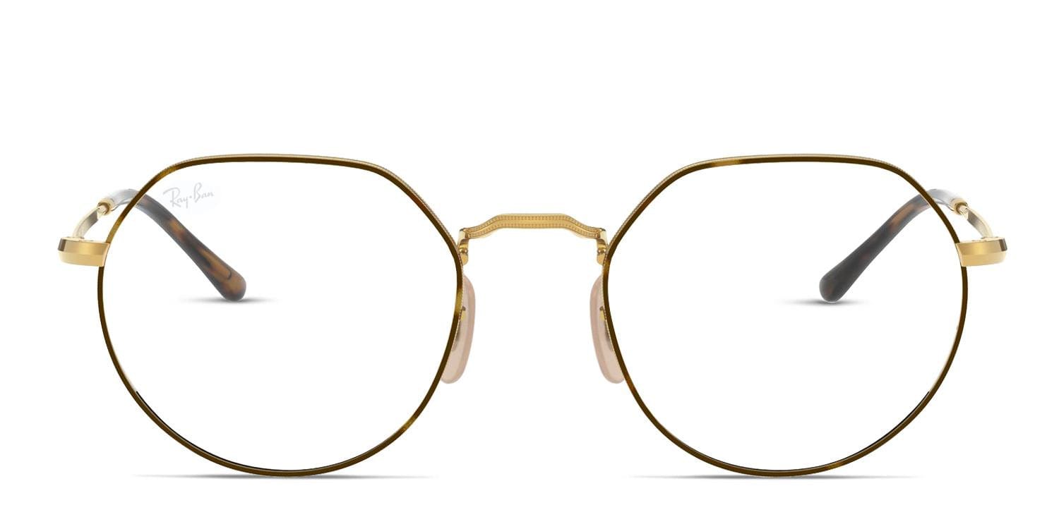 Ray-Ban RX6465 Jack Tortoise/Gold glasses - Tortoise / Gold - Frontal View