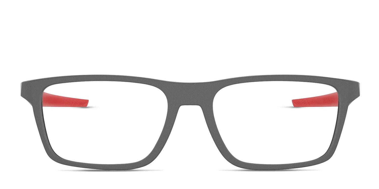 Oakley OX8164 Port Bow Gray, Red glasses - Gray / Red - Frontal View