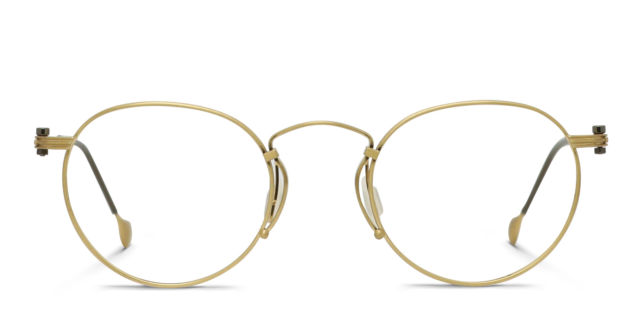 Yohji Yamamoto Look 006 Gold glasses - Gold - Frontal View