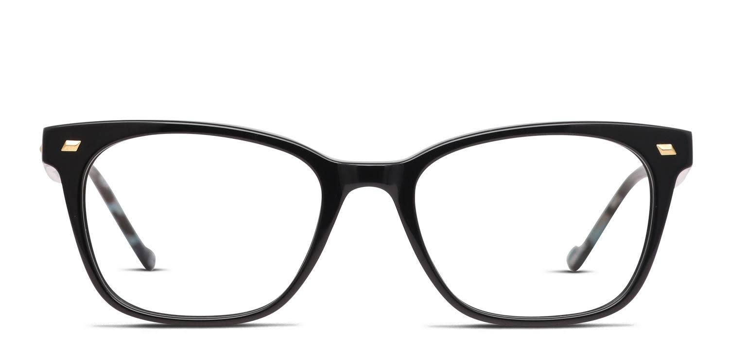 Le Specs Bio-Logist Shiny Black glasses - Shiny Black - Frontal View