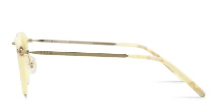 Diff Rue Yellow, Beige Prescription Eyeglasses