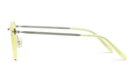 Diff Rue Yellow, Silver Prescription Eyeglasses
