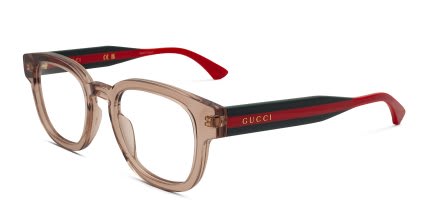 Gucci GG1992O Brown, Clear glasses - Brown / Clear - Angle View