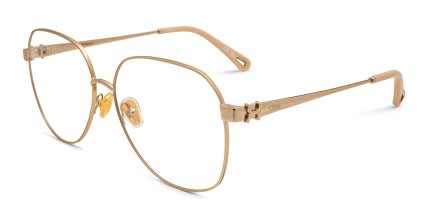 Chloe CH0307O Gold glasses - Gold - Angle View