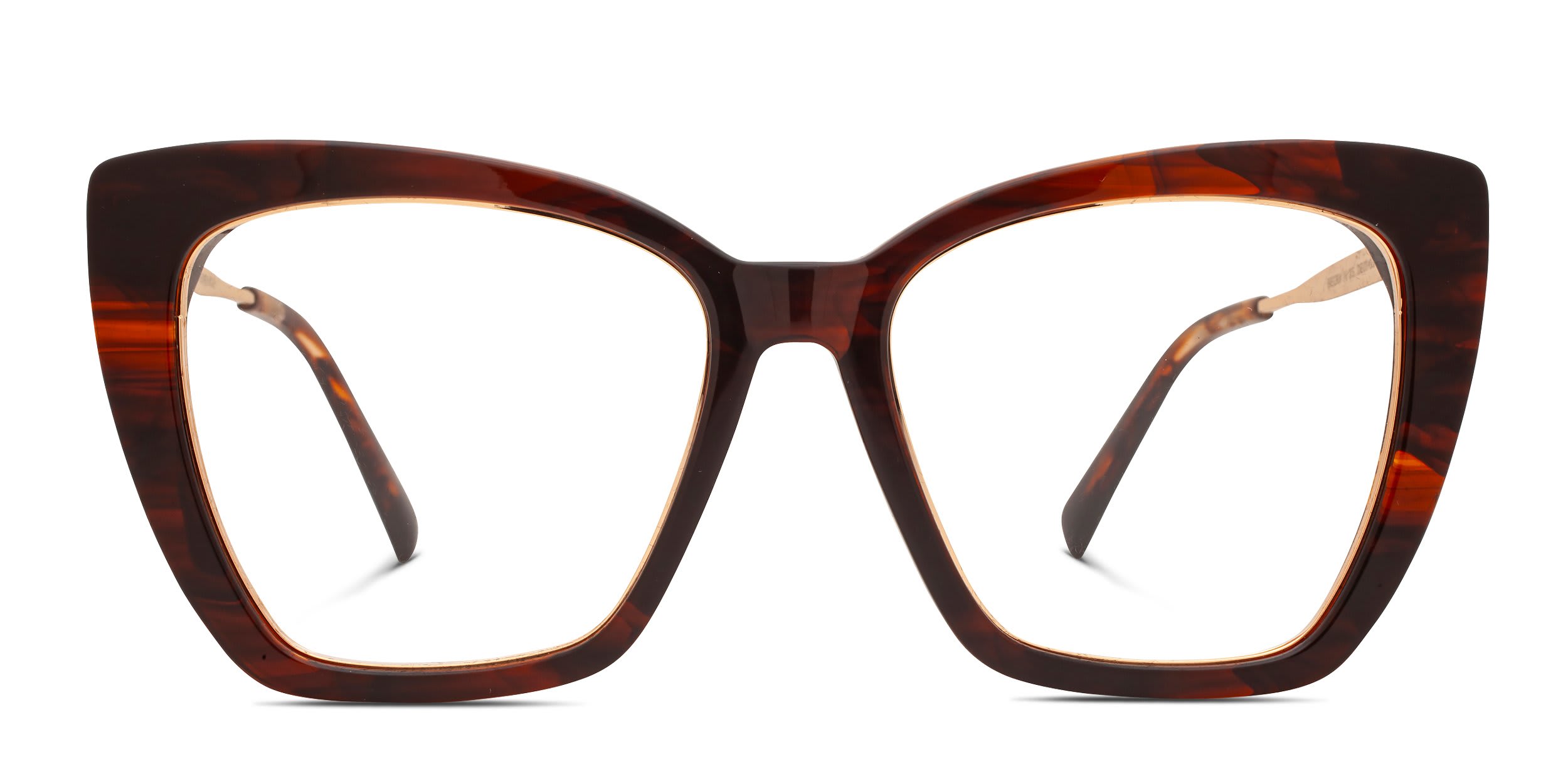 Diff Becky IV XS Brown, Tortoise, Gold glasses - Brown / Tortoise / Gold - Frontal View
