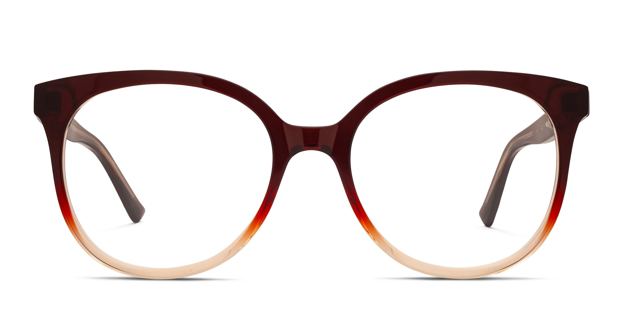 Alexander McQueen AM0540O Red glasses - Red / Clear - Frontal View