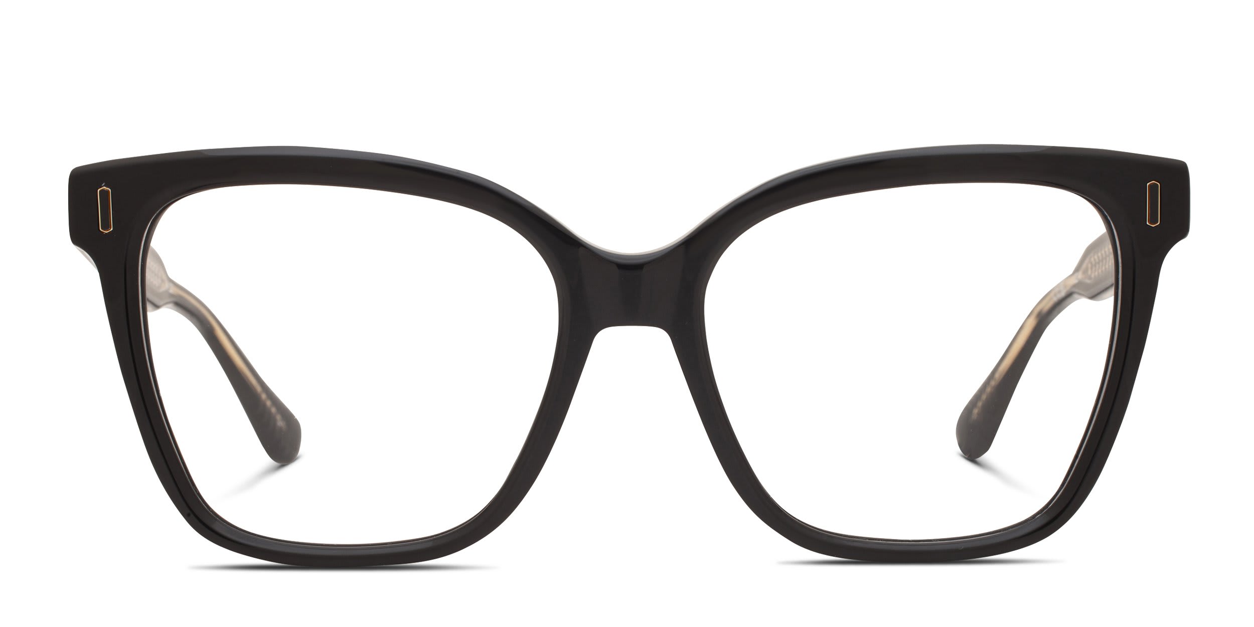 Quay Well Read Shiny Black Prescription Eyeglasses