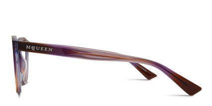 Alexander McQueen AM0568O Brown, Purple glasses - Brown / Purple - Side View