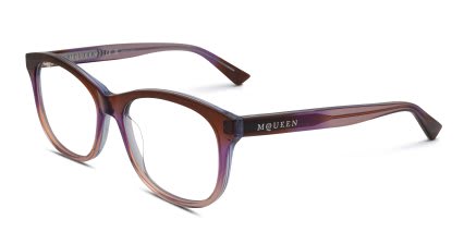 Alexander McQueen AM0568O Brown, Purple glasses - Brown / Purple - Angle View