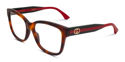 Gucci GG0038ONN Tortoise glasses - Tortoise - Angle View