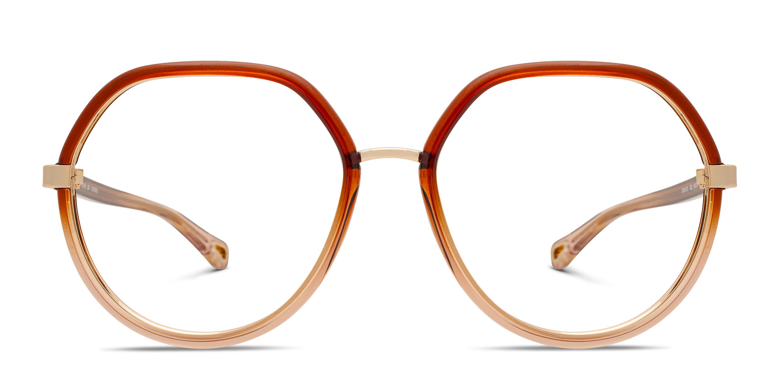 Chloe CH0131O Brown, Gold glasses - Brown / Gold - Frontal View