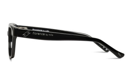 Florence by Mills 1007 Shiny Black glasses - Shiny Black - Side View