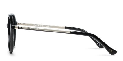 Florence by Mills 1023 Shiny Black glasses - Shiny Black - Side View