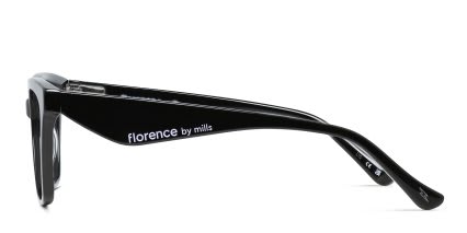 Florence by Mills 1038 Shiny Black glasses - Shiny Black - Side View