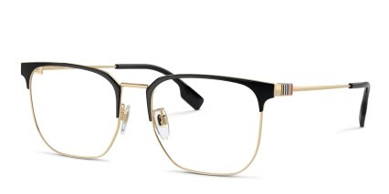 Burberry BE1383D Gold, Black glasses - Gold / Black - Angle View